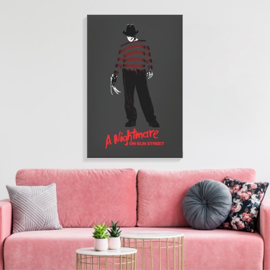 A Nightmare on Elm Street | Freddy Krueger Canvas Afdruk (Insitu (Woonkamer))