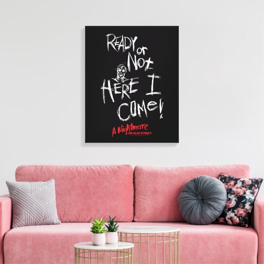 A Nightmare on Elm Street | Hier kom ik Canvas Afdruk (Insitu (Woonkamer))
