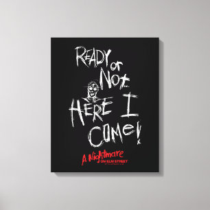 A Nightmare on Elm Street Hier kom ik Canvas Afdruk