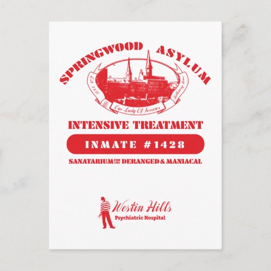 A Nightmare on Elm Street | Springwood Asylum Feestdagenkaart (Voorkant)