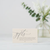 A note on gifts, Modern Romantic Wedding  Informatiekaartje (Staand voorkant)