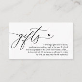 A note on gifts, Modern Romantic Wedding  Informatiekaartje (Voorkant)