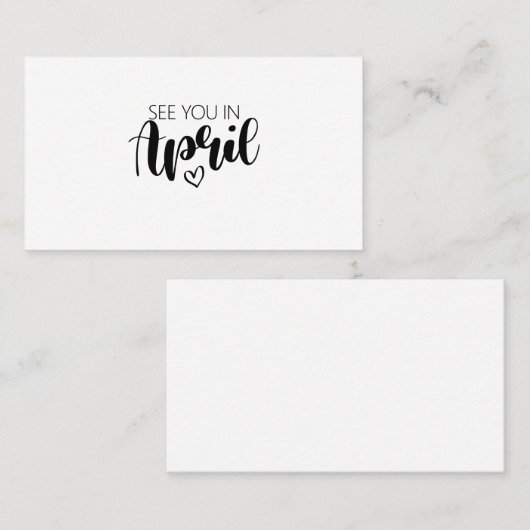 À Nous En Avril Faire-part De Grossesse (Devant / Derrière)