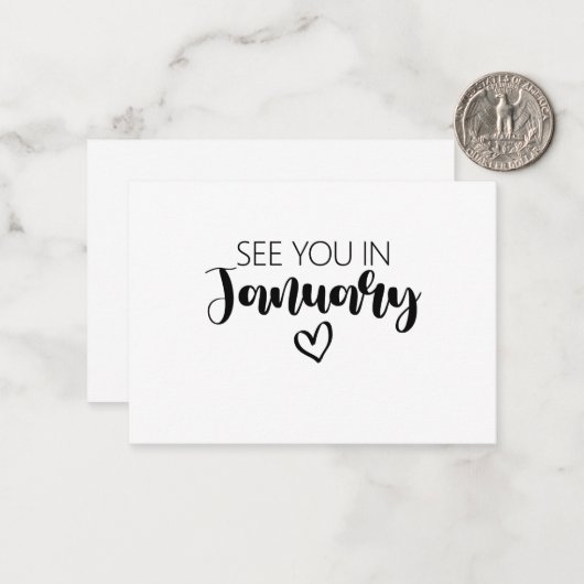 À Nous En Janvier Faire-part De Grossesse (Devant/Arrière en situation)