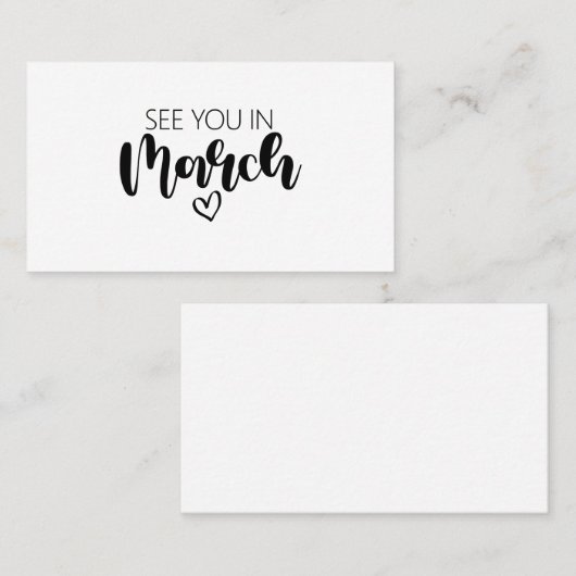 À Nous En Mars Faire-part De Grossesse (Devant / Derrière)