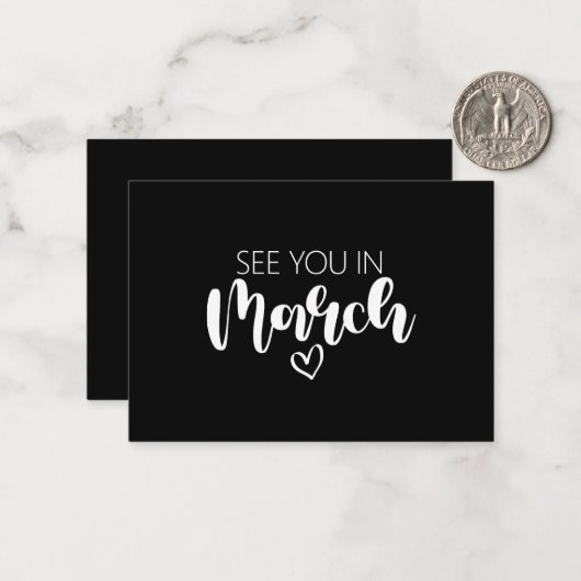 À Nous En Mars Faire-part De Grossesse (Devant/Arrière en situation)