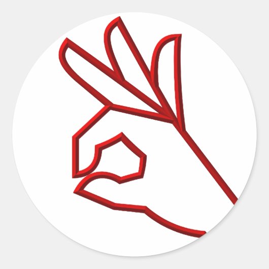 A-OK RONDE STICKER (Voorkant)