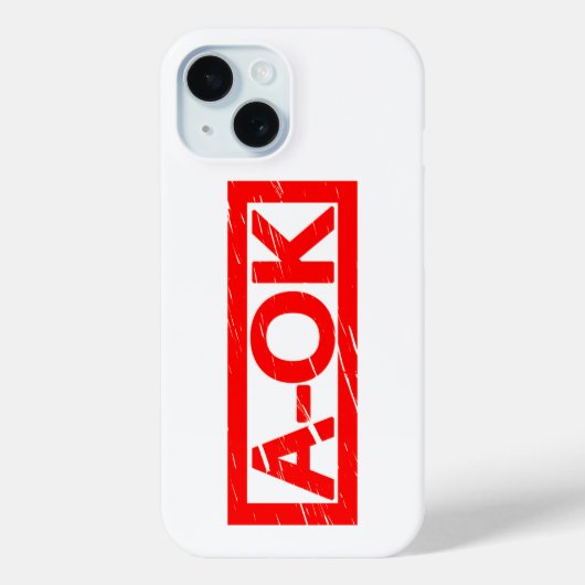 A-OK Stempel Case-Mate iPhone Case (Achterkant)