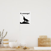 "A-OOOOOOGA!" Loup Affiche Drôle (Cuisine)