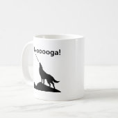 "A-OOOOOOGA !" Loup Funny Mug (Devant gauche)