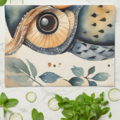 A owl that has a primitive touch Kitchen Towels Theedoek (Gevouwen)