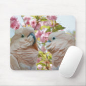 A Paar of Parrots and Crab Apple Blossom Mousepad Muismat (Met muis)