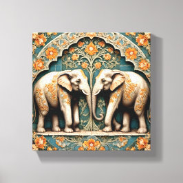 A Pair of Pachyderms Canvas Afdruk