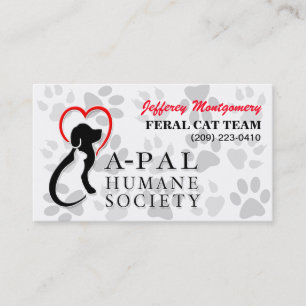 A-PAL Logo en PawsPartners Aangepast Visitekaart Visitekaartje