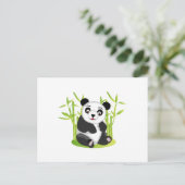A Panda en zijn Bamboe Briefkaart (Staand voorkant)