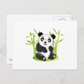 A Panda en zijn Bamboe Briefkaart (Voorkant / Achterkant)