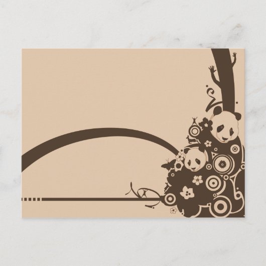 A Panda Pattern Briefkaart (Voorkant)