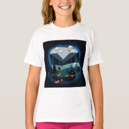 A paper cut illustration t-shirt