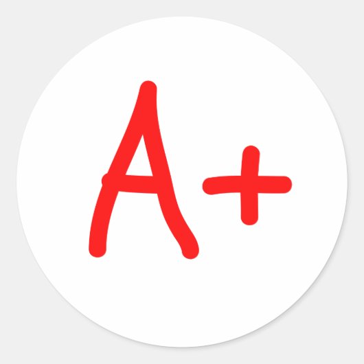 A + Papier Grading Sticker (Voorkant)