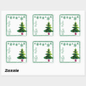 À partir de l'arbre de Noël Stickers étiquette cad (Feuille)