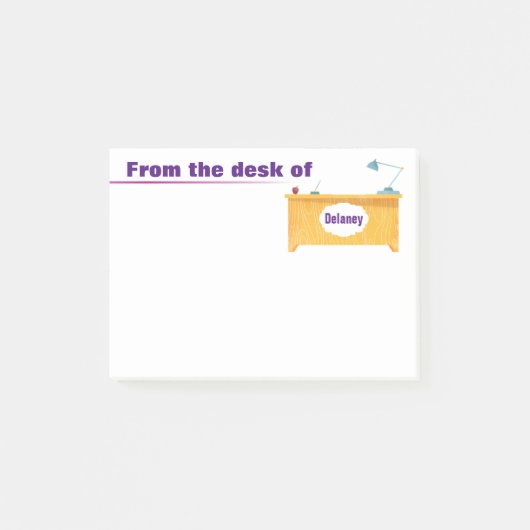 À partir du bureau des notes Post-it personnalisée (Devant)