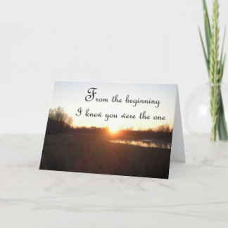 À partir du début - Carte Anniversaire pour mari