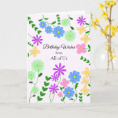 À partir d'une carte d'anniversaire de groupe (Fleur jaune)