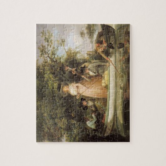 A Party angling (olie op canvas) Legpuzzel (Verticaal)