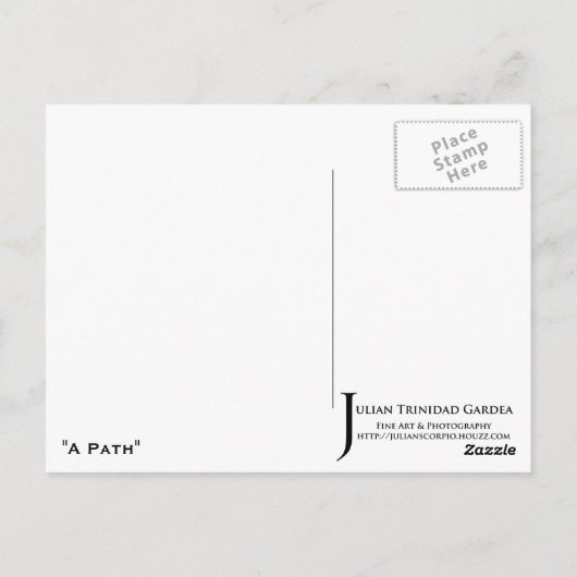 "A Path" - Carte postale (Dos)