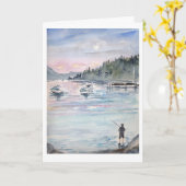 A Pêché ! Bonne carte de Fête des pères (Fleur jaune)