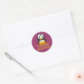 A Penguin Ate My Brain Ronde Sticker (Envelop)
