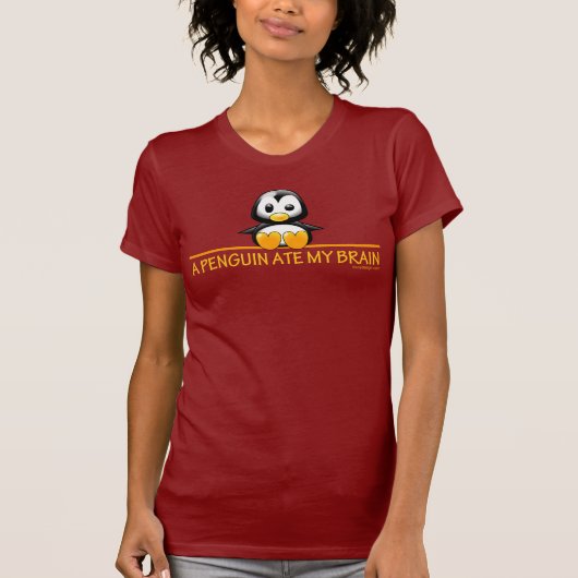A Penguin Ate My Brain T-shirt (Voorkant)
