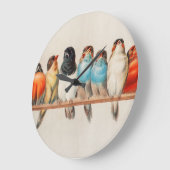 A Perch of Birds, 1880 by Hector Giacomelli Grote Klok (Hoek)