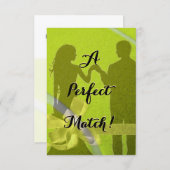 A Perfect Match Invitation Kaart (Voorkant / Achterkant)