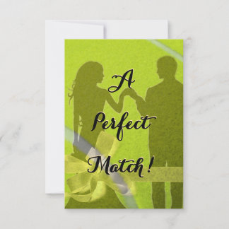A Perfect Match Invitation Kaart