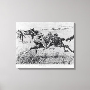 A Peril of the Plains Canvas Afdruk