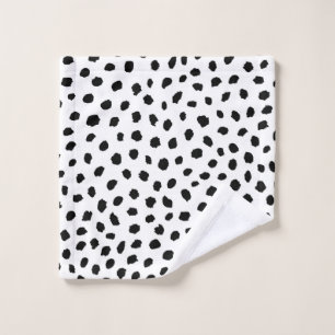 À petits pois aléatoires noirs en blanc