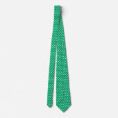 À petits pois blancs Jade Cravate verte pas cher É (Dos)