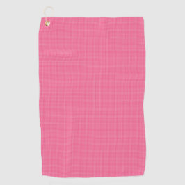A pink towel with a subtle grid pattern golfhanddoek