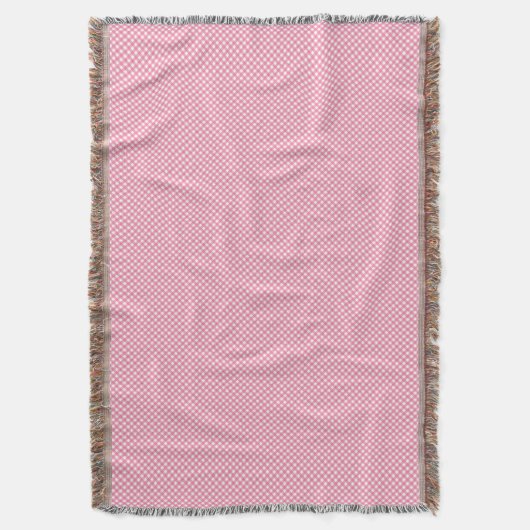 A pink woven blanket with a subtle pattern  deken (Voorkant Verticaal)