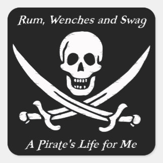 A Pirates Life stickers noir - pack de 20