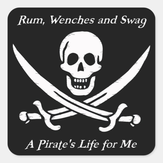A Pirates Life stickers noir - pack de 20 (Devant)