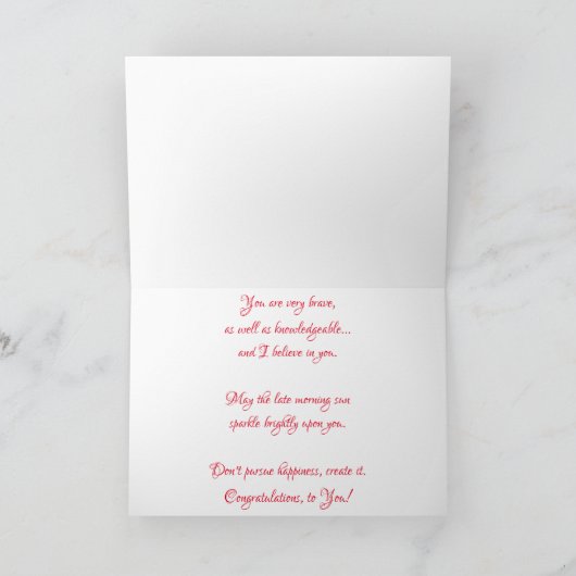 "A PLUS" Congratulatory Card Kaart (Binnen)