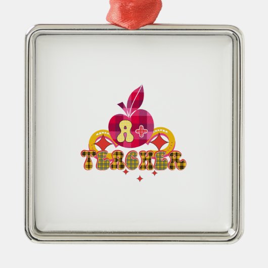 A Plus-leraar Metalen Ornament (Voorkant)