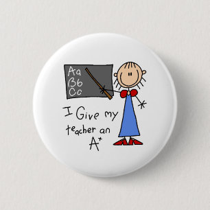 A plus leraar ronde button 5,7 cm