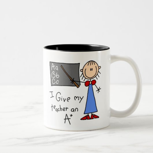 A plus leraar tweekleurige koffiemok (Rechts)