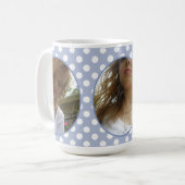 À pois blanc pourpre encadré : Tasse de photo (Devant gauche)