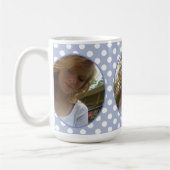 À pois blanc pourpre encadré : Tasse de photo (Gauche)