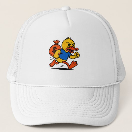 A POP ART STYLE THIEF DUCK Trucker Hat Pet (Voorkant)