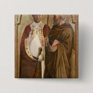 A Pope and St. Matthias, c.1428-29 Vierkante Button 5,1 Cm